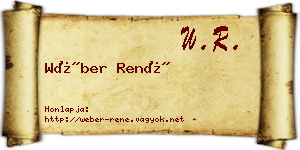 Wéber René névjegykártya